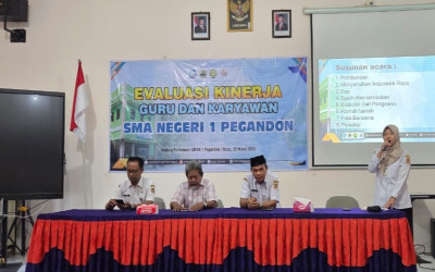 Gunakan Momentum Syawal, SMA N 1 Pegandon Lakukan Evaluasi Kinerja Guru dan Karyawan